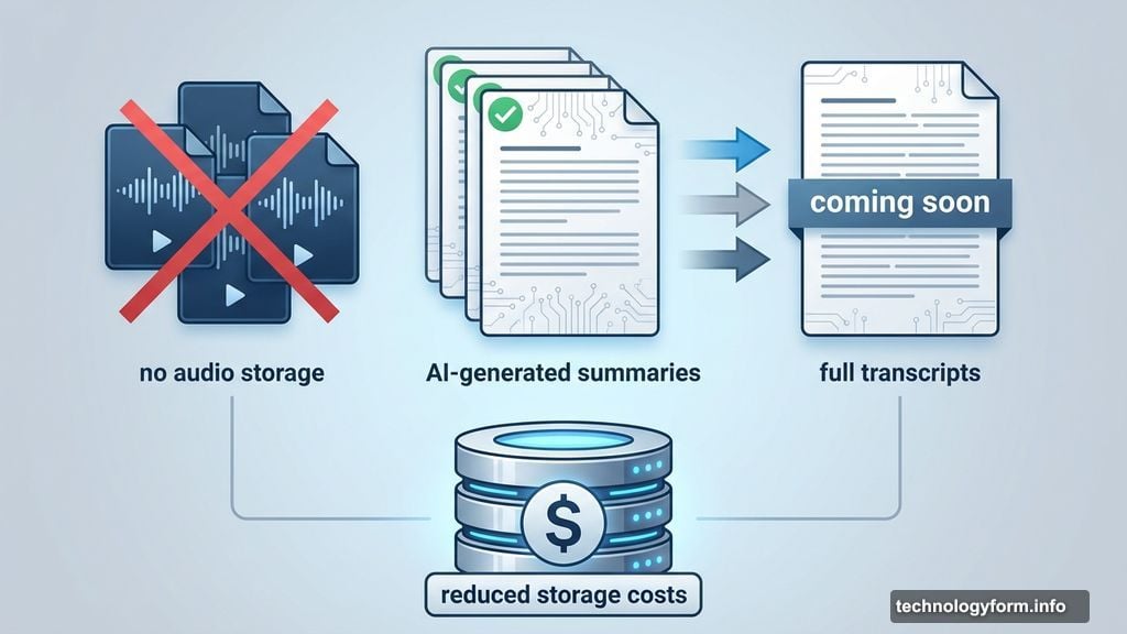 Thine stores AI summaries now, full transcripts feature coming soon