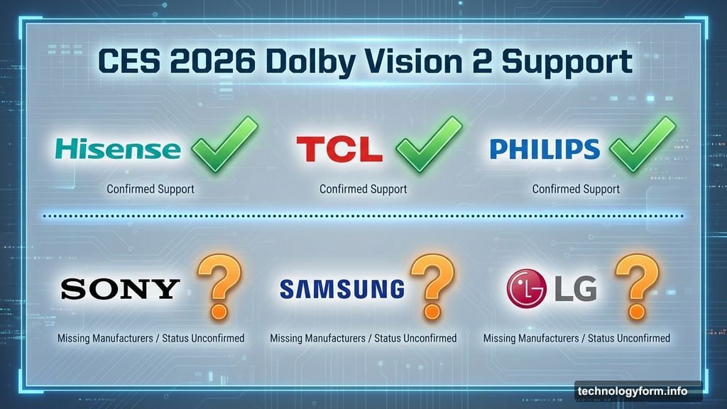 Three manufacturers pledged Dolby Vision 2 support at CES 2026