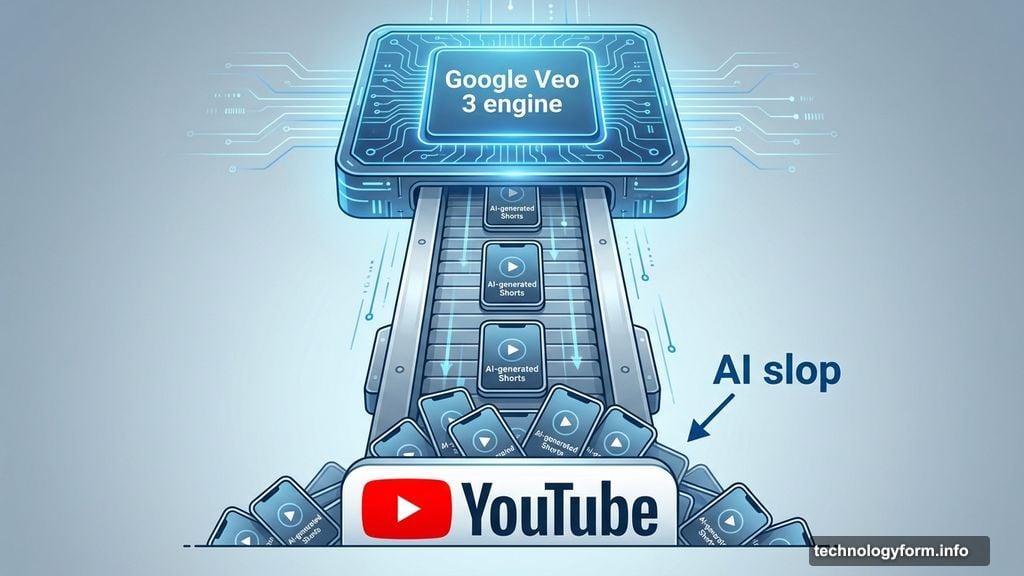 YouTube AI-generated Shorts flood platform using Google Veo 3 engine
