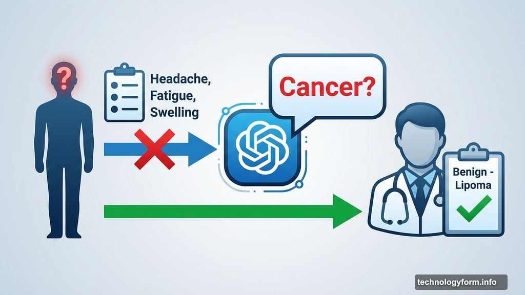 ChatGPT suggested cancer while doctor correctly identified benign lipoma