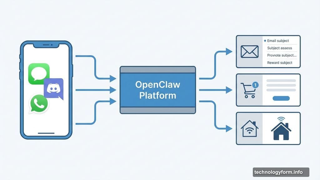 OpenClaw AI agents control apps through regular messaging platforms