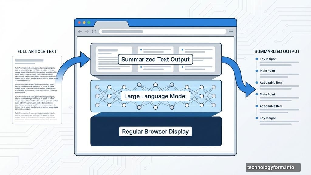 Large language models sit inside the browser reading and synthesizing information