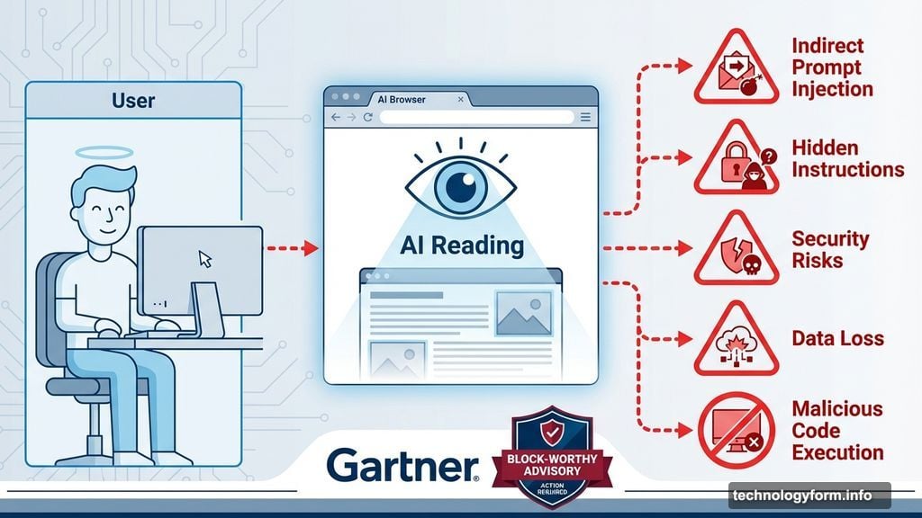Gartner issued block-worthy advisory flagging five major AI browser security risks
