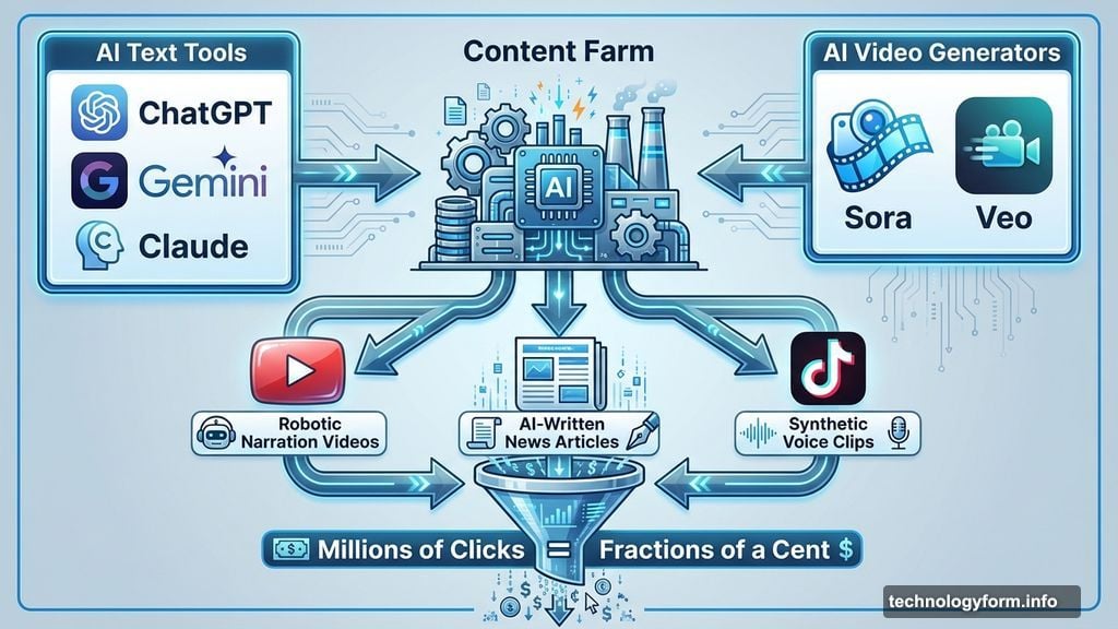 ChatGPT, Gemini, and Sora power content farms flooding every platform