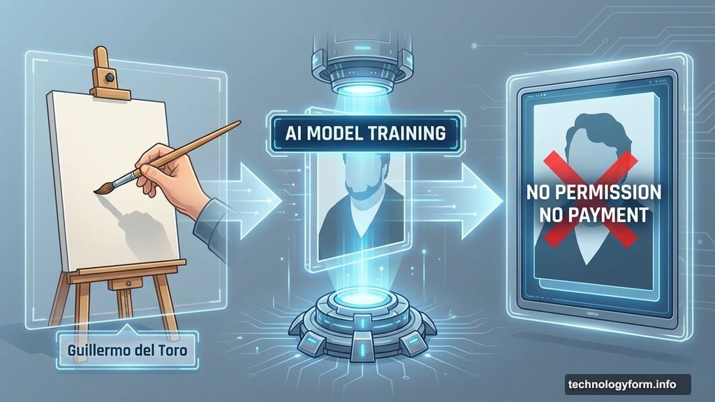 AI models train on artists work without permission or payment