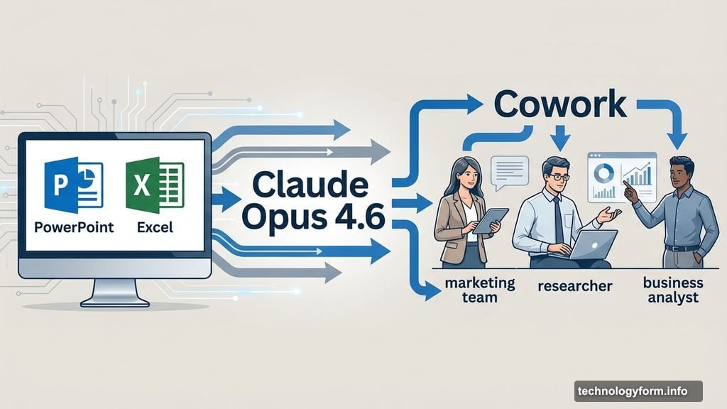 Opus 4.6 handles PowerPoint and Excel for knowledge workers