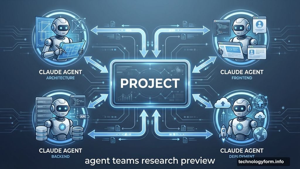 Multiple Claude agents coordinate on development projects like engineering teams