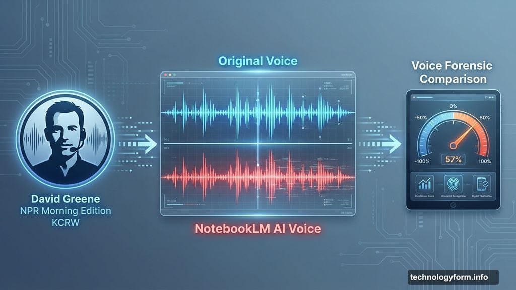 Forensic voice comparison between David Greene and NotebookLM AI voice