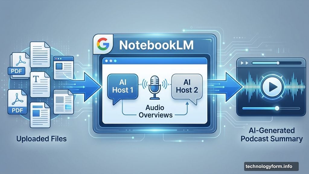 NotebookLM Audio Overviews generates AI podcast summaries from uploaded documents