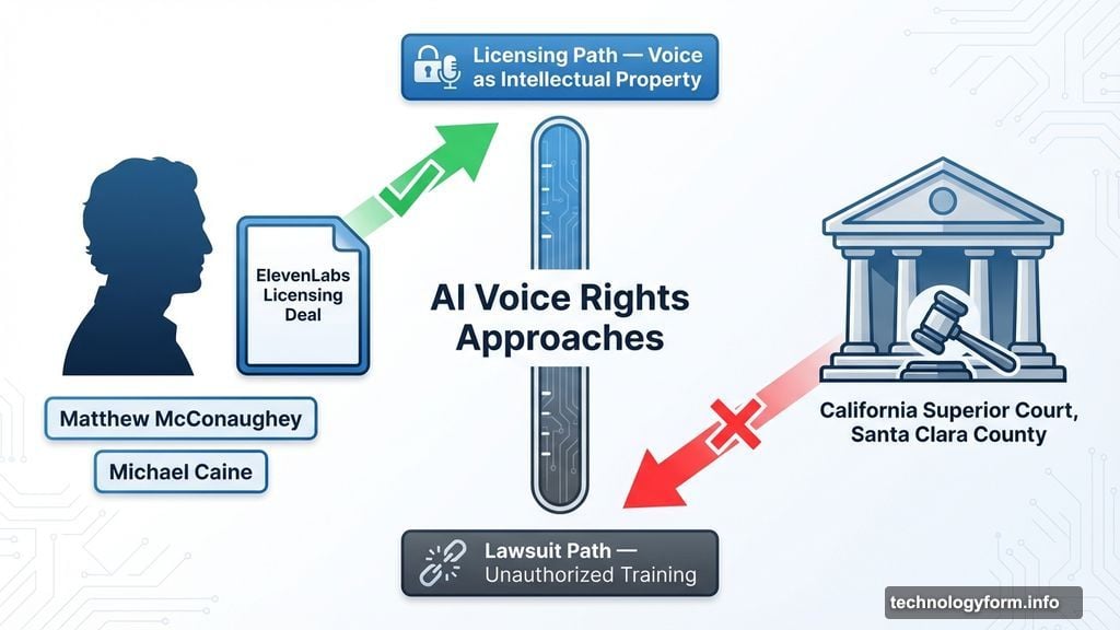 Licensing versus lawsuit paths for AI voice intellectual property rights