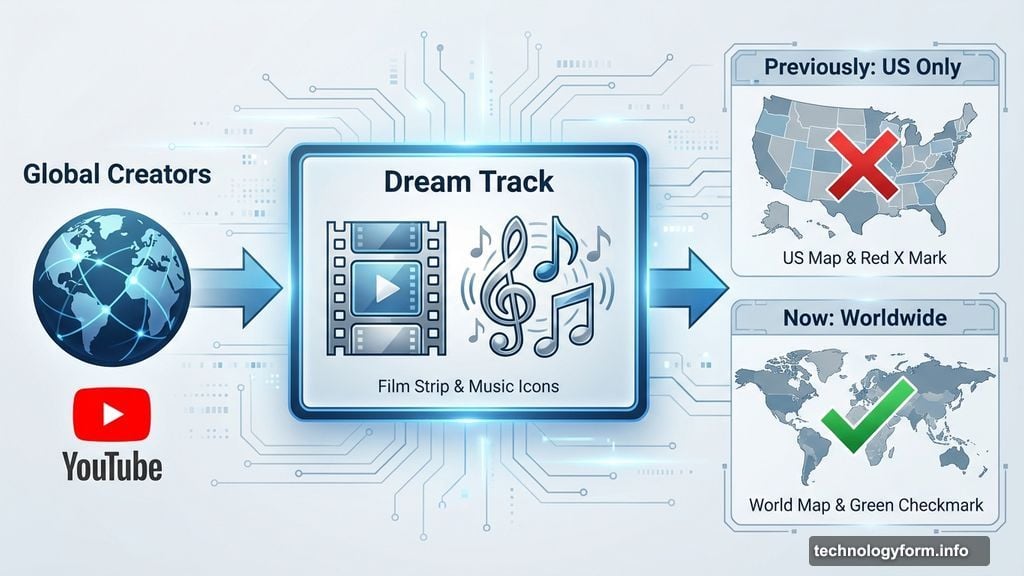 YouTube Dream Track AI music feature expands globally beyond United States