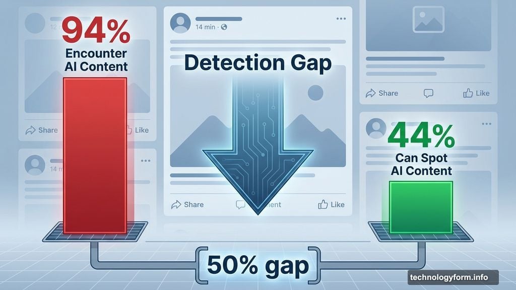 94% encounter AI content but only 44% feel confident spotting it