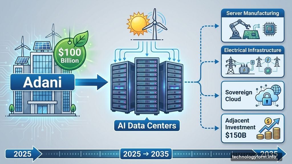 Adani $100 billion AI data centers on renewable energy by 2035