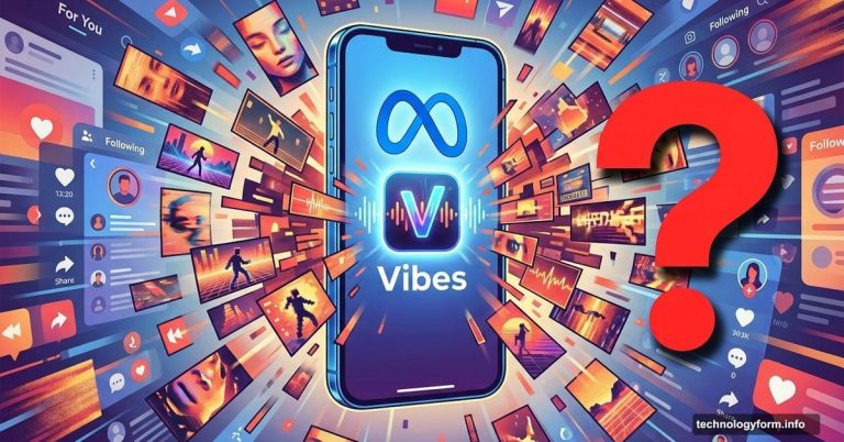 Meta Vibes app on smartphone flooding screen with AI-generated videos