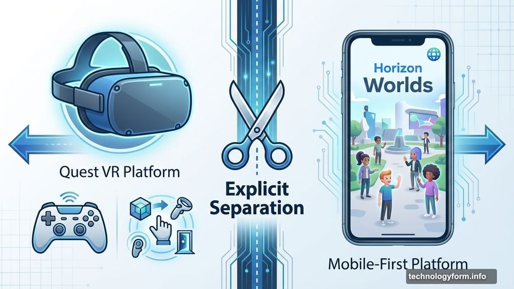 Quest VR platform separating from Horizon Worlds mobile app
