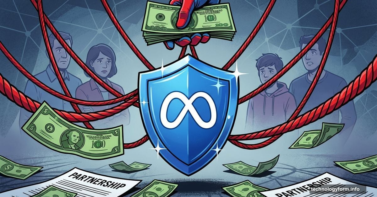 Meta safety badge controlled by money like puppet strings