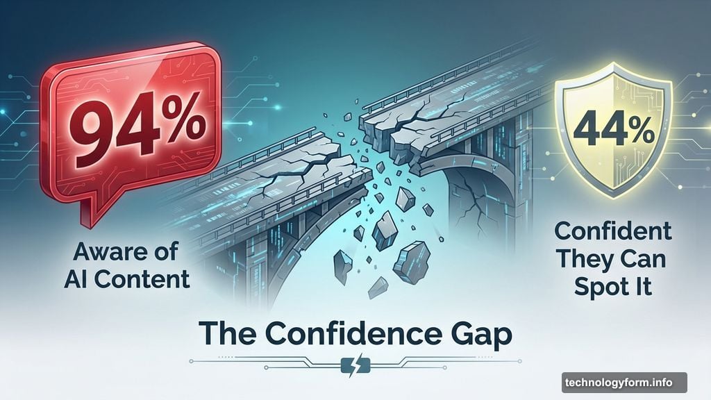 94% aware of AI content but only 44% confident spotting it