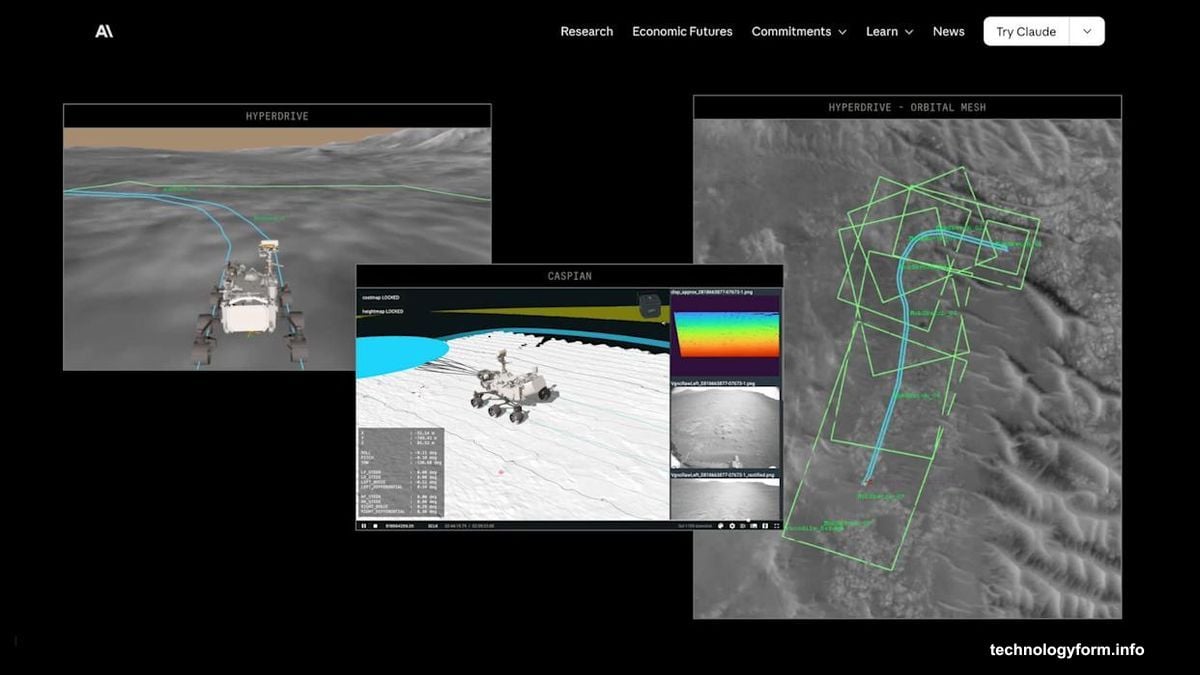 Claude AI processes NASA data to plot Perseverance rover routes