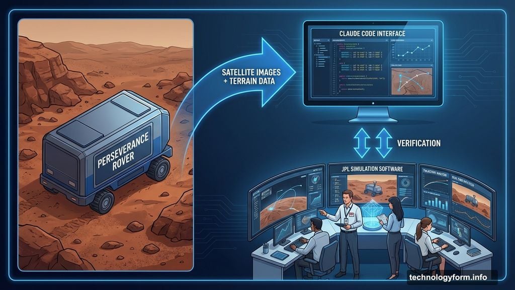 Claude AI plans Perseverance rover route using satellite terrain analysis