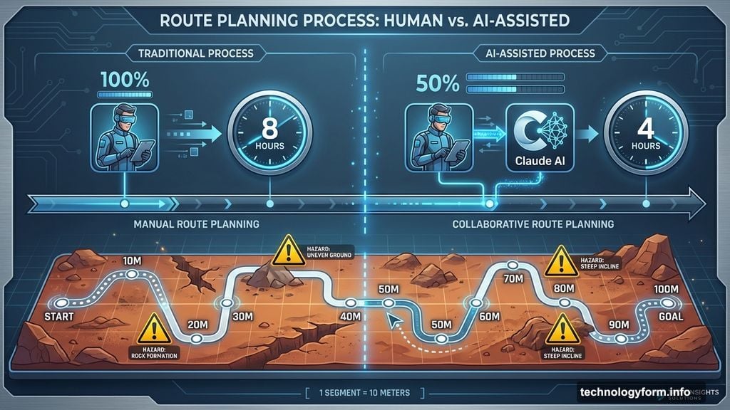 AI cuts Mars route planning time by fifty percent