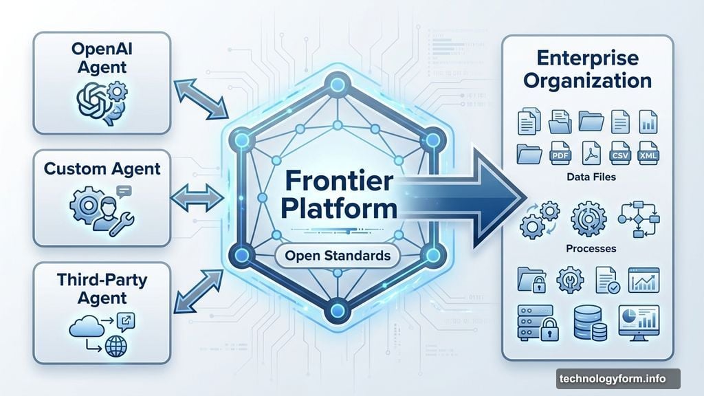 Frontier works with agents from any company using open standards