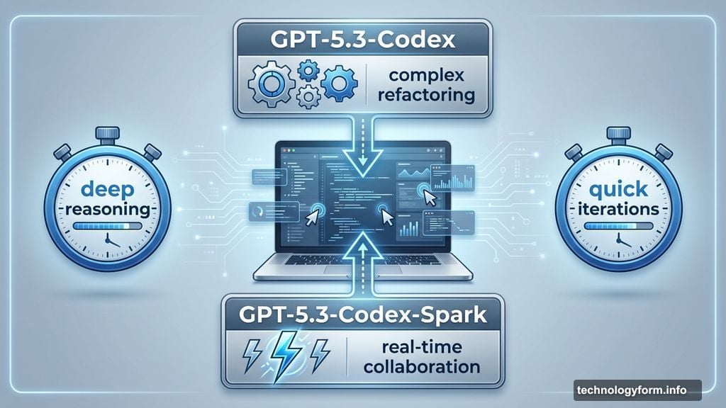 Two Codex models for different workflows: deep analysis versus fast iteration