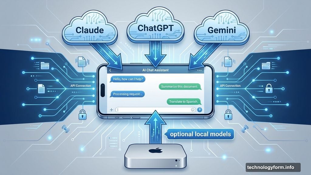 OpenClaw routes messages to Claude, ChatGPT, or Gemini AI servers