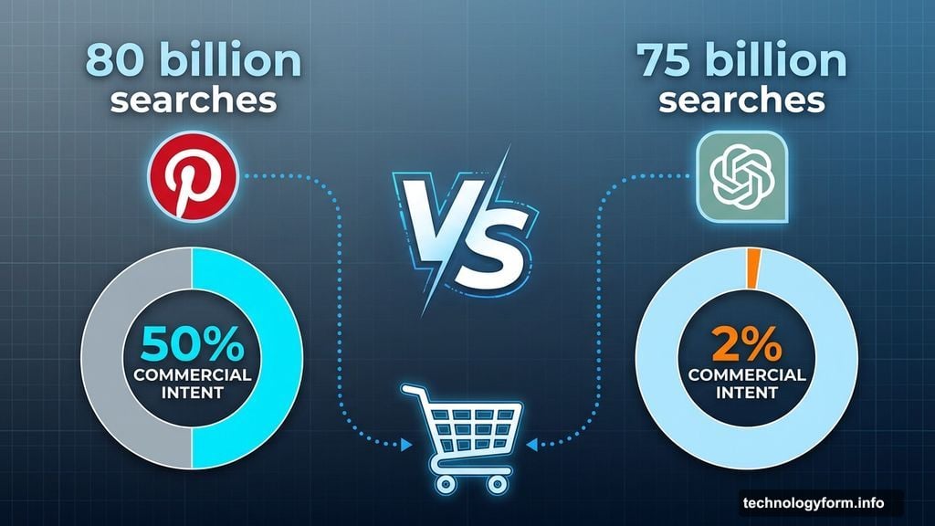 Pinterest handles more searches than ChatGPT with higher commercial intent
