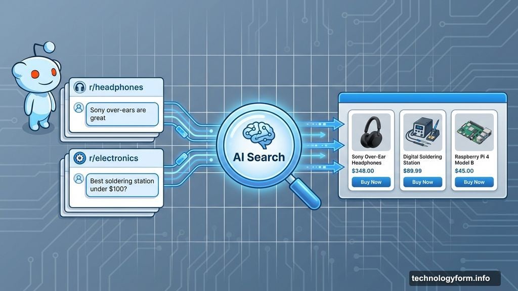 AI search surfaces Reddit community product recommendations in shoppable carousel