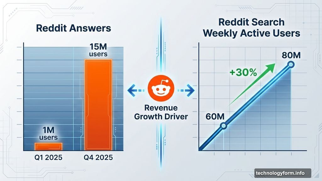 Reddit Answers grew from 1 million to 15 million weekly active users