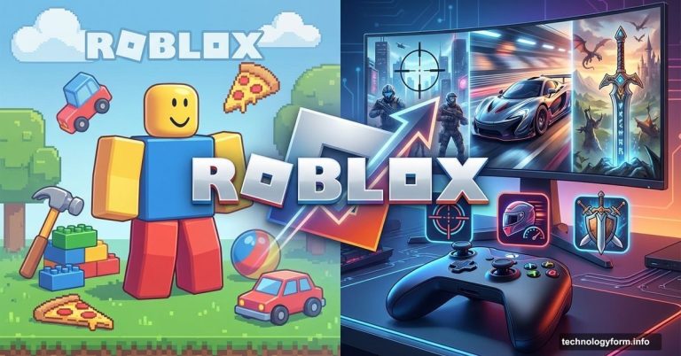 Roblox platform transitioning from children's blocky games to adult high-fidelity gaming