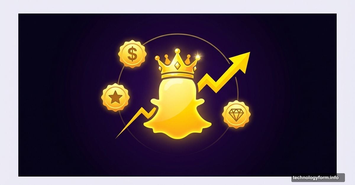 Crowned Snapchat ghost icon symbolizing 25 million paid subscribers milestone
