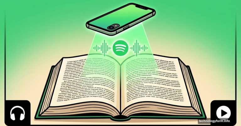 Smartphone scanning physical book page to sync with Spotify audiobook