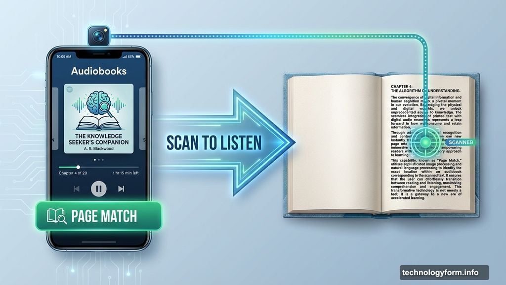 Page Match scans physical page to jump to audiobook spot