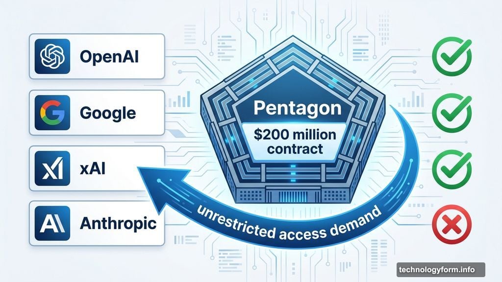 Three AI companies agreed, Anthropic refused Pentagon unrestricted access demands