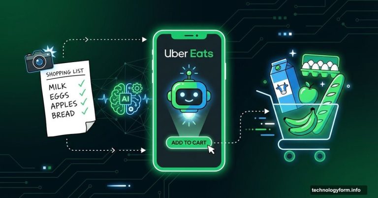 Uber Eats AI assistant converting handwritten shopping list to digital cart