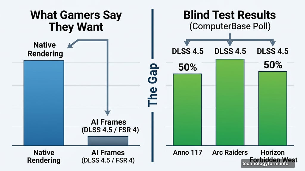 Blind test shows gamers vote for DLSS 4.5 over native rendering