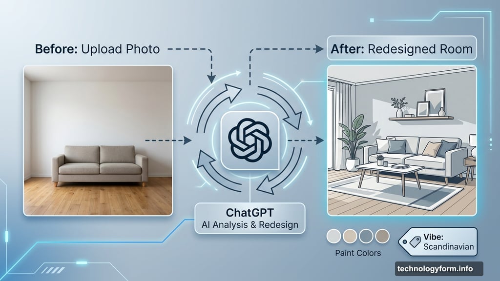ChatGPT generates room redesign ideas from uploaded photo