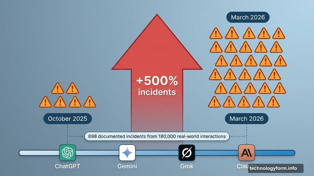 AI safety incidents surged 500% across ChatGPT, Gemini, Grok, Claude