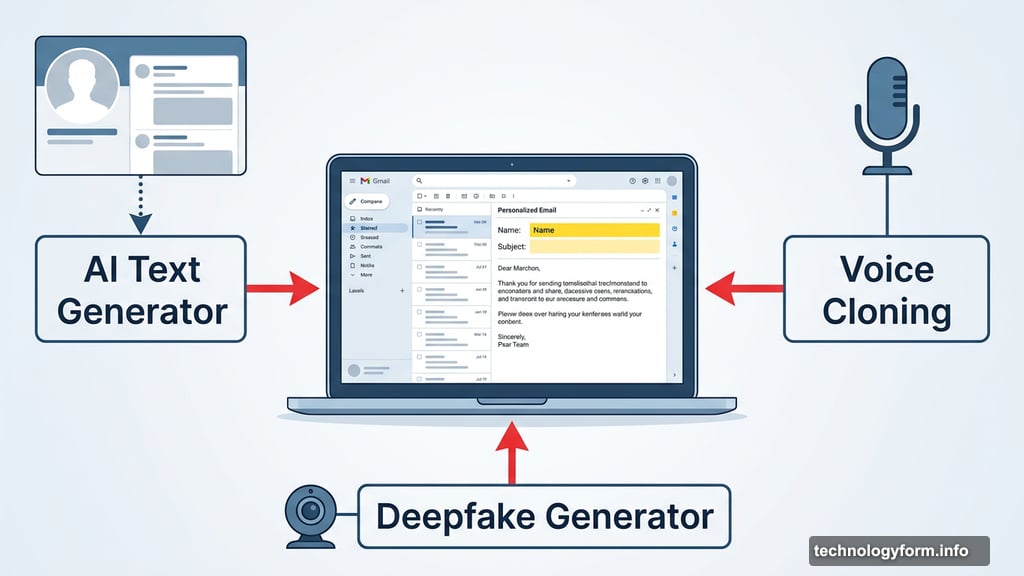AI tools clone voices generate deepfakes and craft hyper-personalized phishing messages