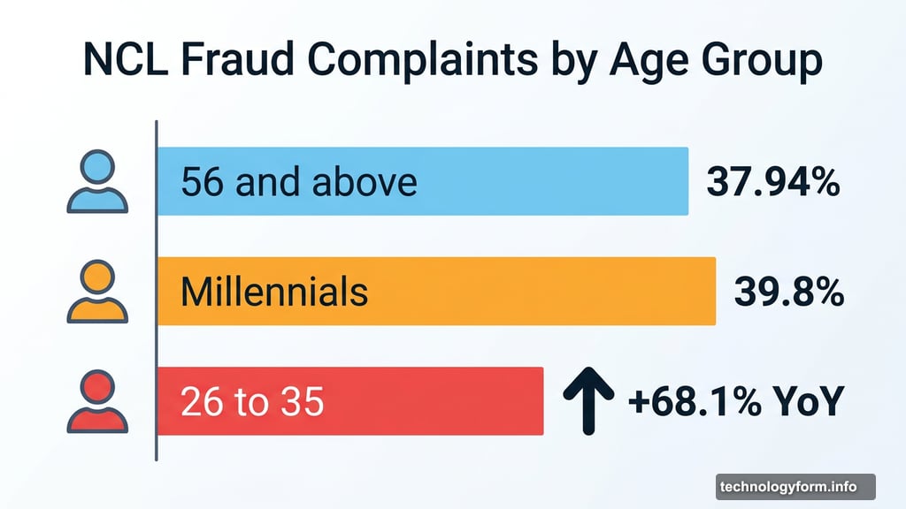 Millennials and adults aged 26 to 35 dominate NCL fraud complaint statistics