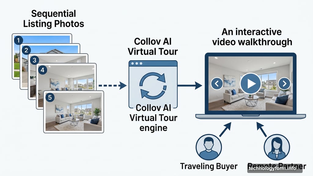 Collov AI Virtual Tour generates interactive walkthrough from static listing photos