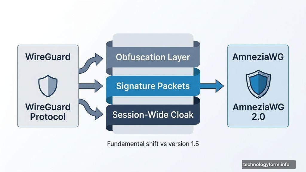 WireGuard protocol upgraded with obfuscation layers into AmneziaWG 2.0