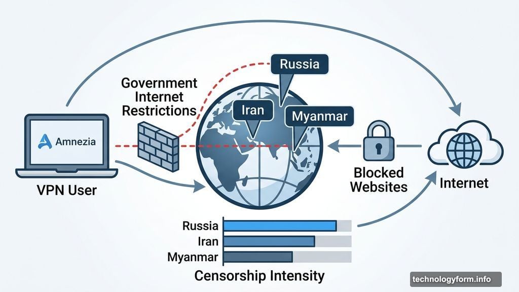 Amnezia targets Russia, Iran, Myanmar amid intensifying government internet restrictions