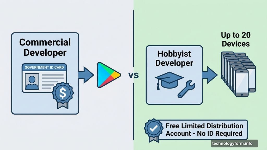 Free limited distribution accounts let hobbyist developers share apps with 20 devices