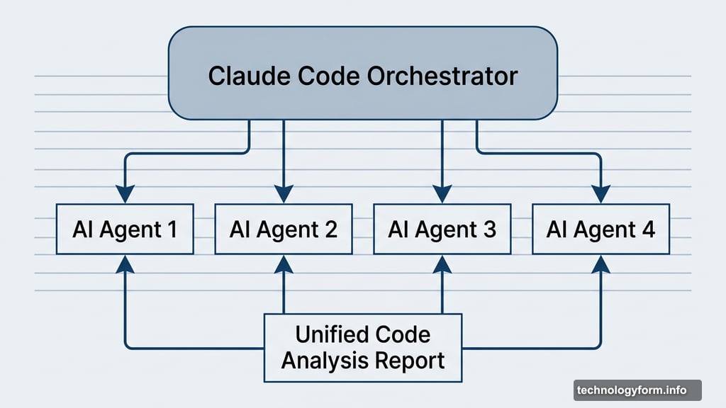 Multiple AI agents work in parallel inside Claude Code multi-agent architecture