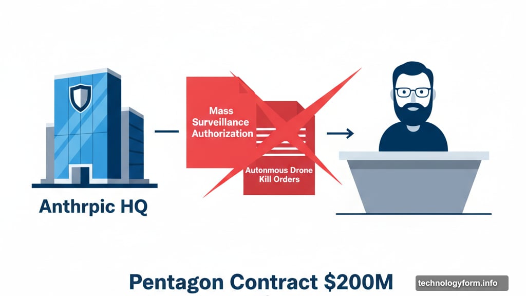 Anthropic CEO refused Pentagon surveillance and autonomous drone kill requests