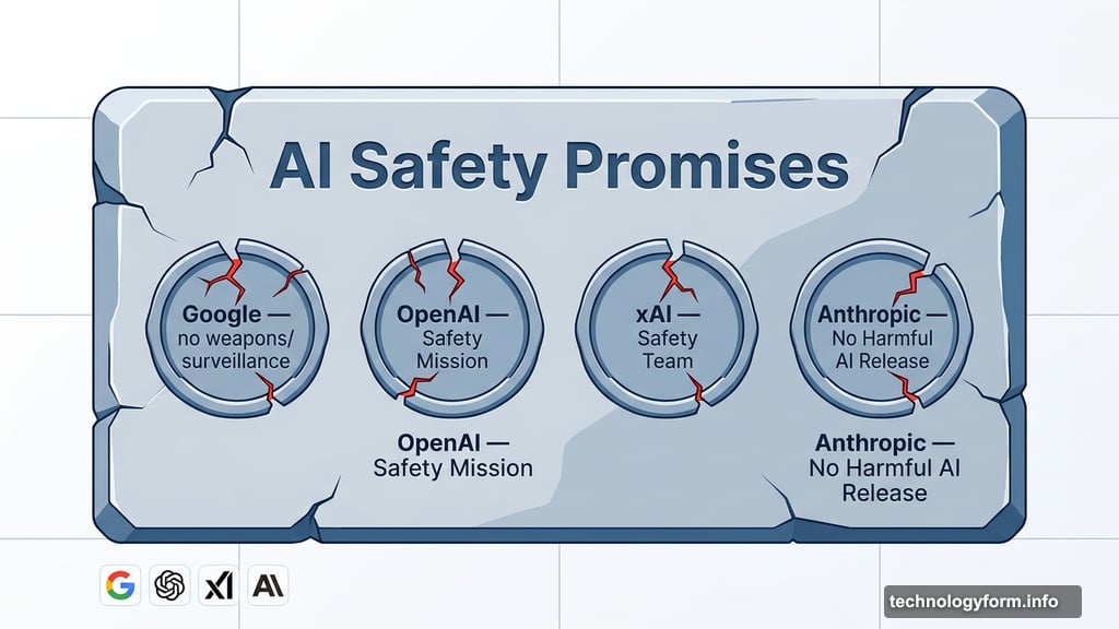 All four AI companies broke their own safety promises and commitments
