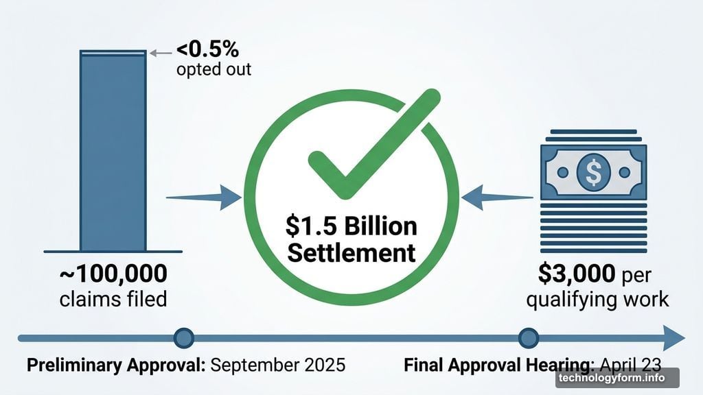 Largest copyright payout in history with nearly one hundred thousand claims filed