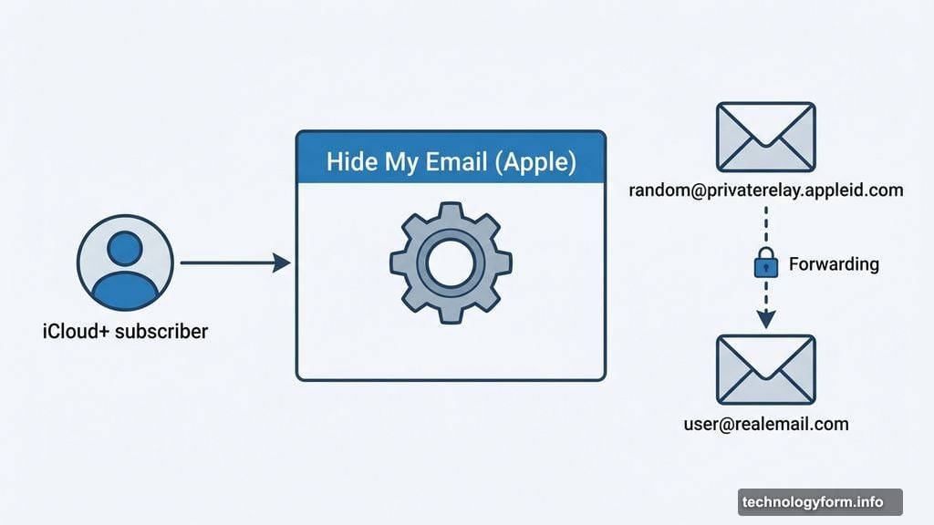 Hide My Email generates anonymous address forwarding messages to real inbox